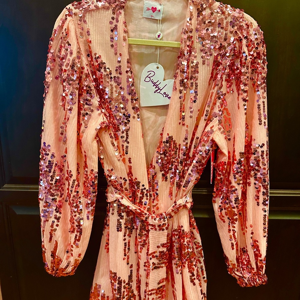 Pink Sequin Women's Robe - Picture 4 of 7